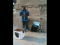 Clarinetist Michael Jackson Tribute.Michigan Ave @ the Chicago River.